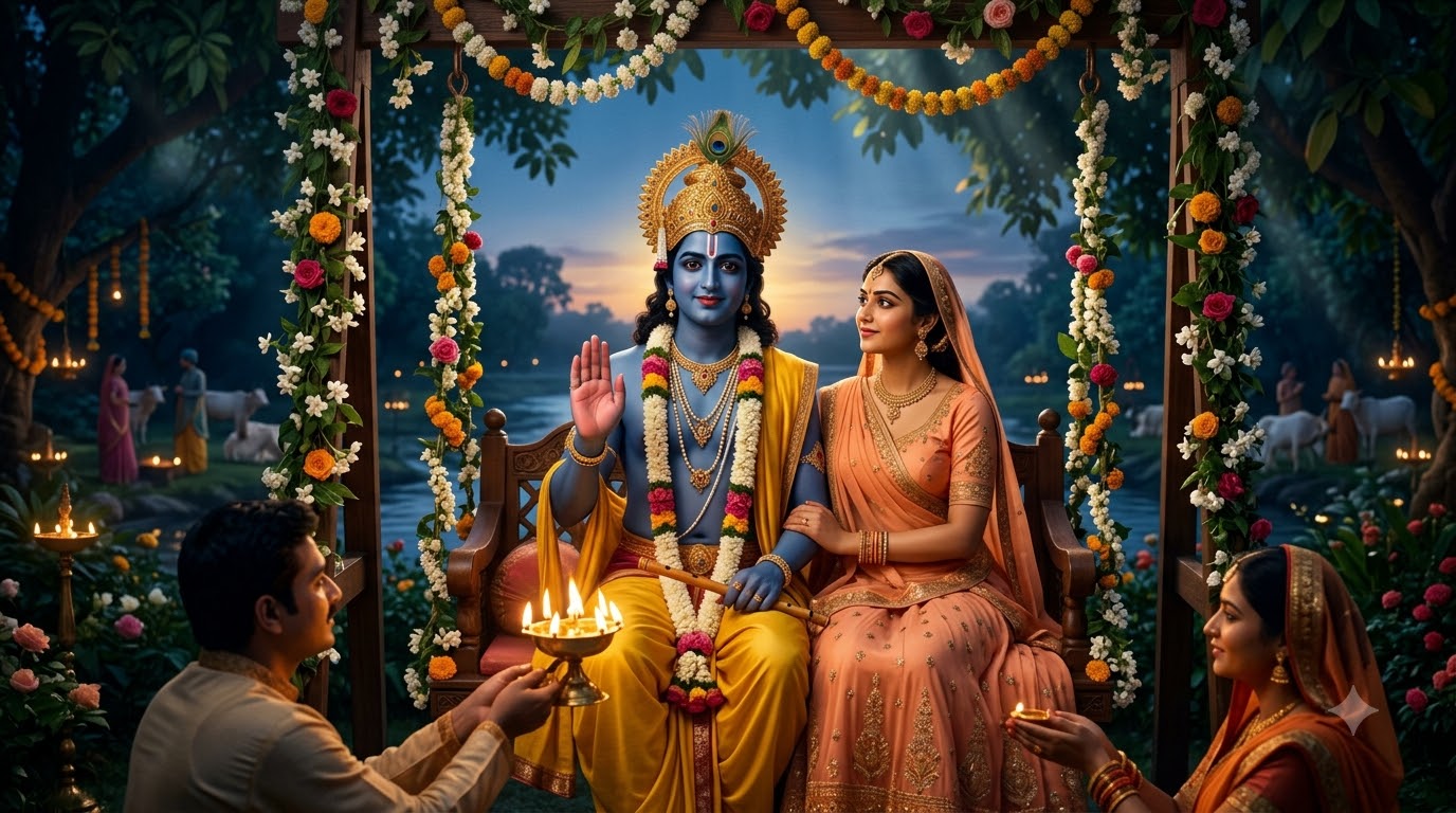 भगवान श्रीकृष्ण की आरती कुंजबिहारी की का चित्र
