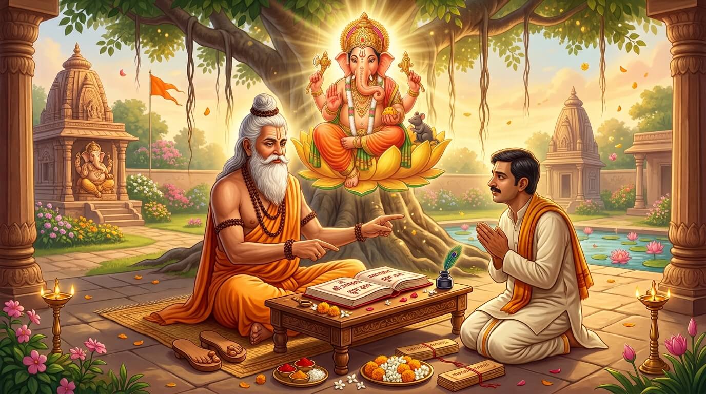 लाभ चतुर्थी कथा, व्यापारी और गणपति कृपा