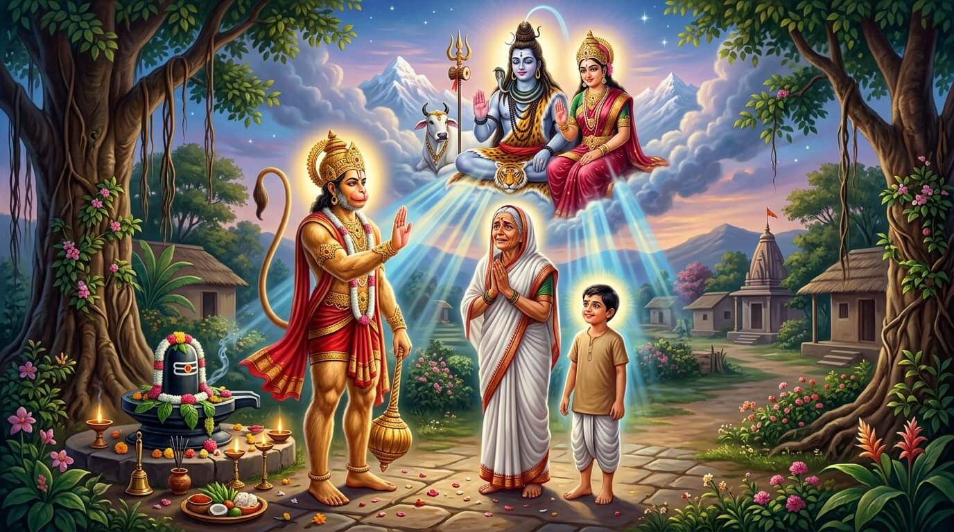 मंगल प्रदोष व्रत कथा: मंगलिया की माता और हनुमान जी की परीक्षा, शिव कृपा से शत्रु और संकट मुक्ति