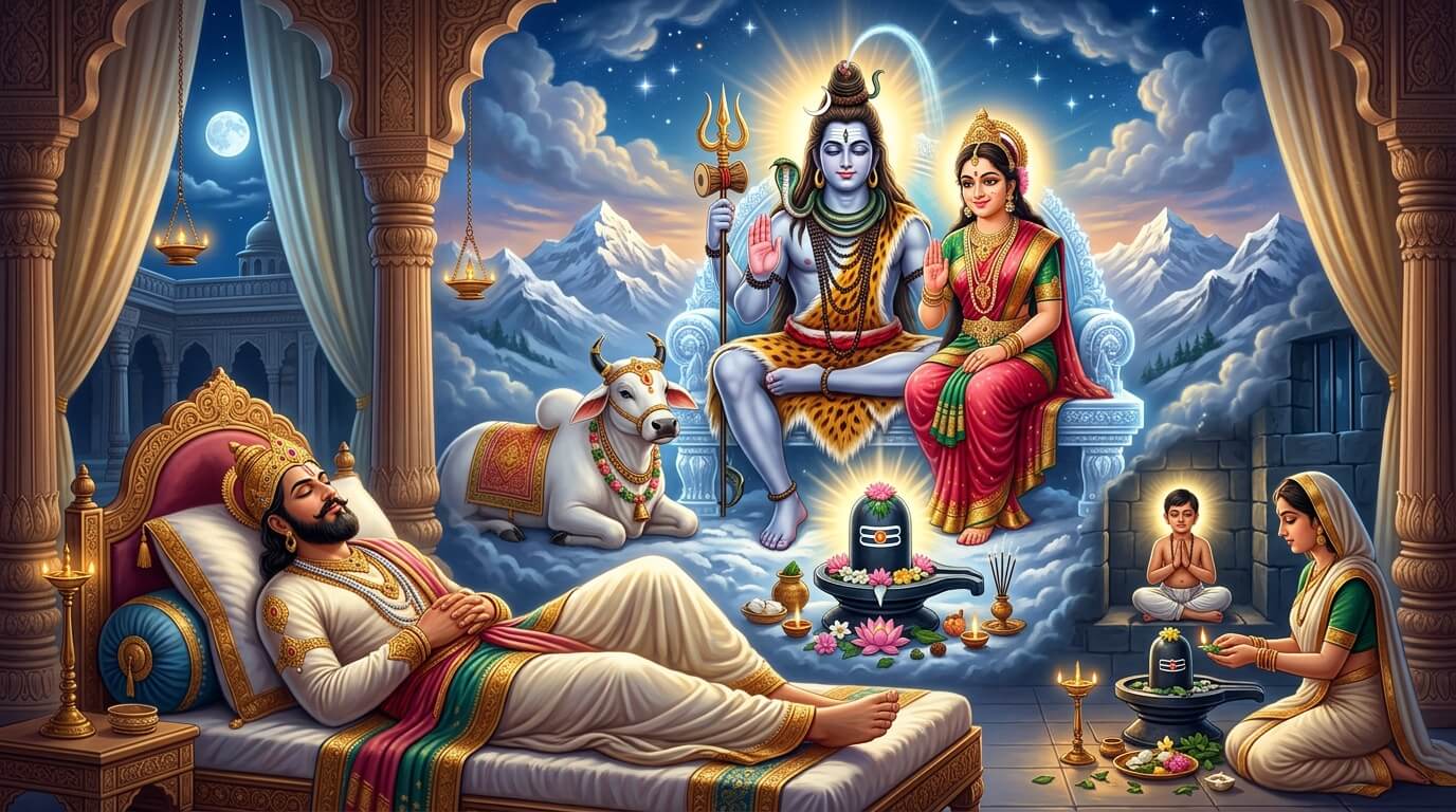 रवि प्रदोष व्रत कथा: दरिद्र ब्राह्मणी की भक्ति, राजा को शिव का स्वप्न और बालक की कारागार से मुक्ति