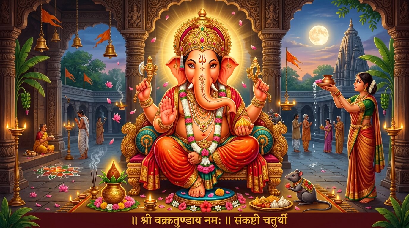 वक्रतुण्ड संकष्टी चतुर्थी 2026 व्रत: गणेश पूजा, दूर्वा अर्पण और मोदक का भोग